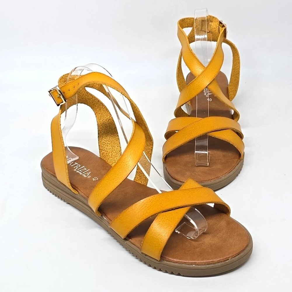 Patrizia by Spring Step ANGHAL Golden Tan Strappy Sandals Women's Size US 9.5 - Picture 2 of 12